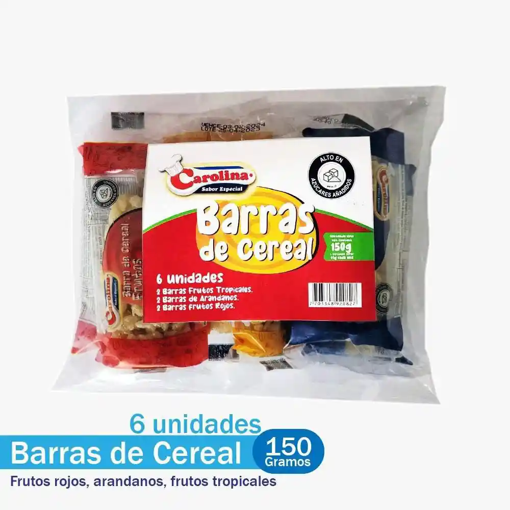 Lonchera Barras X 6 Und Carolina