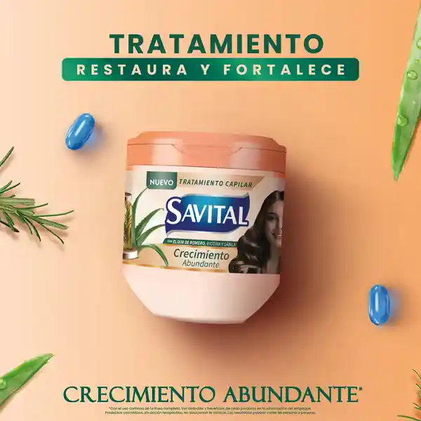 Tratamiento Savital Elixir de Romero Biotina y Sávila 425 mL