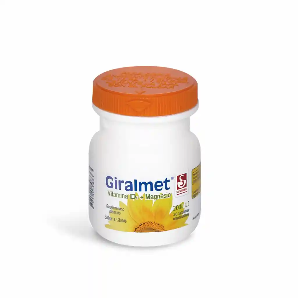 Giralmet Vitamina D3 + Magnesio en Tabletas Masticables