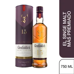Glenfiddich Whisky 15 Años Single Malt 750 Ml
