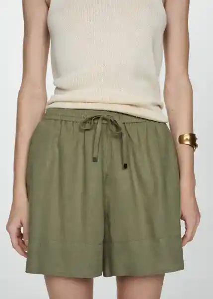 Short Bogota Khaki Talla Xs Mujer Mango