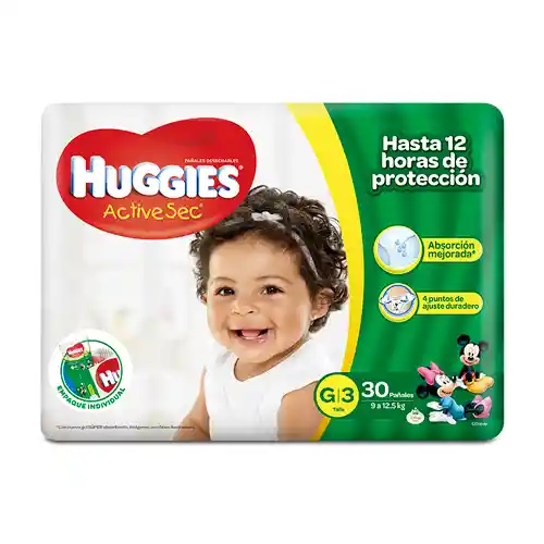 Huggies Pañal Active Sec Etapa 3