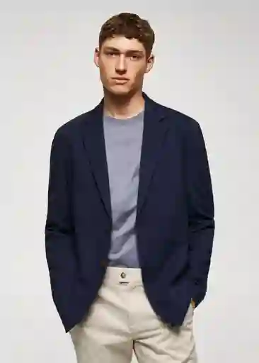 Blazer Americana Verner Color Navy Talla 50 Hombre Mango