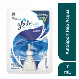 Glade ambientador carro líquido acqua 1 repuesto, 7ml