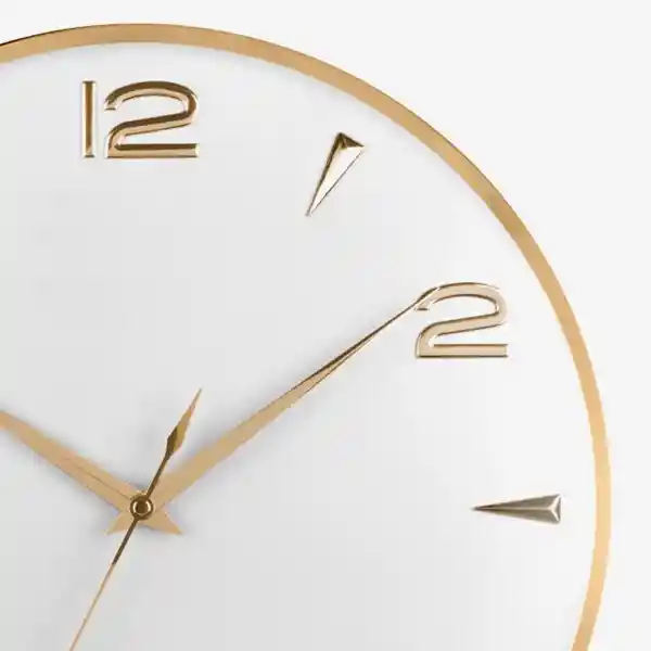 Present Time Reloj de Pared Mecanismo Silencioso Sienna Blanco