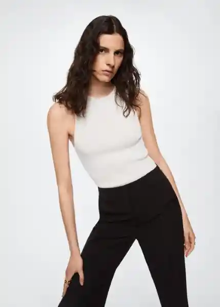 Top Karl Offwhite Talla 24 Mujer Mango