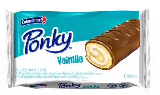Ponky Pastel de Chocolate con Crema Sabor Vainilla