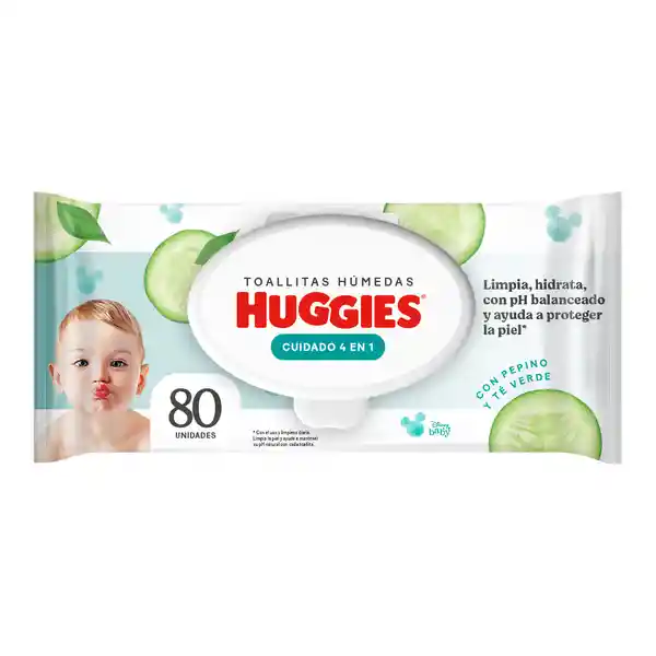 Toalla Húmedas Huggies Cuidado 4 en 1 80 Und