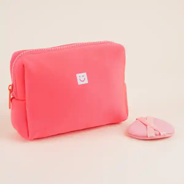Cosmetiquera Tela Tipo Esponja Coral Serie Miniso