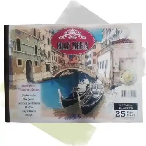 Block Papel Edad Media 25 x 35 cm (1/8) x 20 Hojas