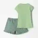 Conjunto Corto Cuello Redondo Manga Corta Bebita Doria Baby Fresh