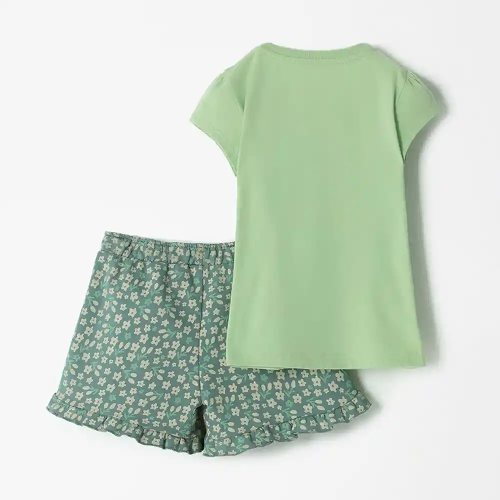 Conjunto Corto Cuello Redondo Manga Corta Bebita Doria Baby Fresh