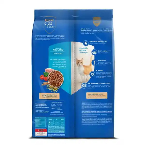 Cat Chow Alimento Gato Adulto Pescado Forti Defense