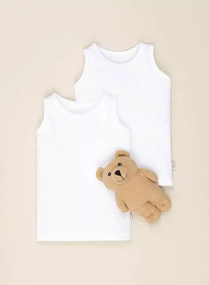 Camiseta Interior Bebé Niña X2 6/9 Meses-blanco900
