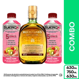 Combo Buchanans Master 750 mL + Suerox Fresa- Kiwi 2 Und