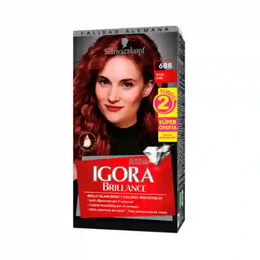 Igora Tinte Brillance Rojo Rubi 688 100 mL