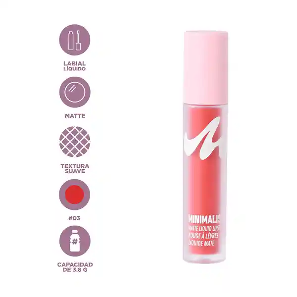 Lápiz Labial Líquido Mate Serie Minimalist 03 Miniso