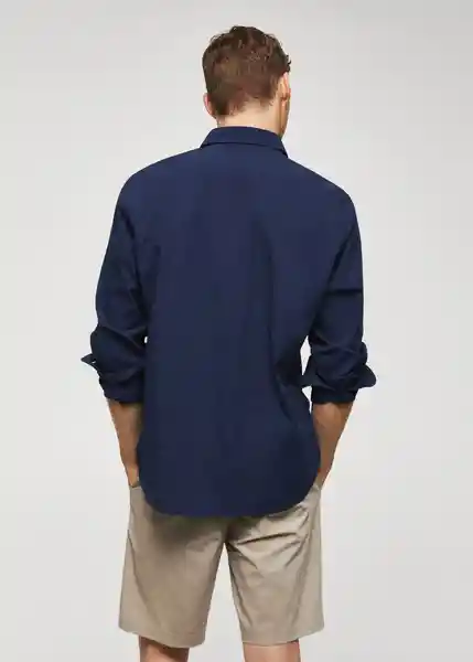 Camisa Soller Índigo Talla S Hombre Mango