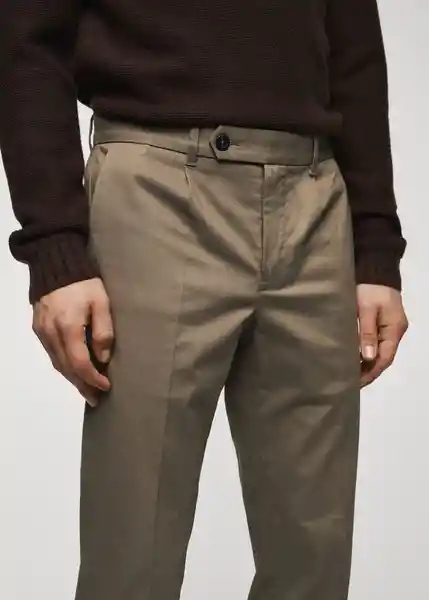 Pantalón Juno Topo Talla 42 Hombre Mango