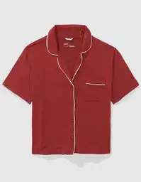 Pijama Aerie Rojo Talla: MEDIUM 1416696 American Eagle