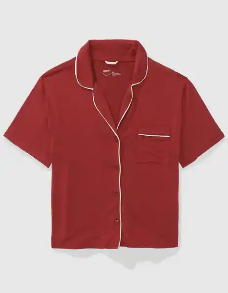 Pijama Aerie Rojo Talla: MEDIUM 1416696 American Eagle