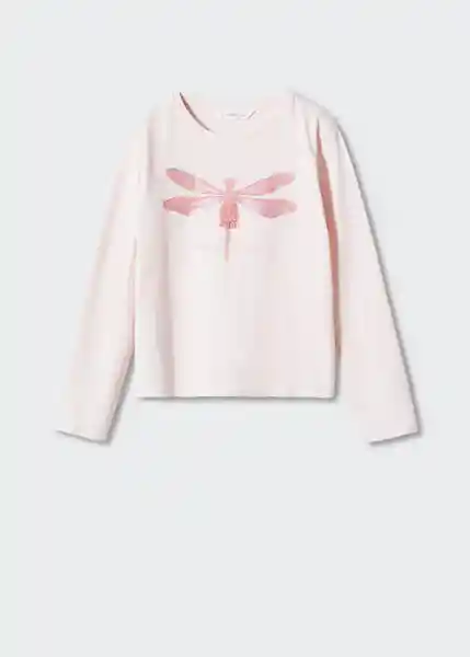 Camiseta Libélula Rosa Pastel Talla 06 Niñas Mango