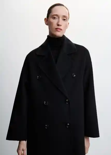 Abrigo Picarol Negro Talla S Mujer Mango