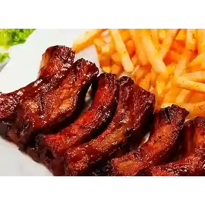 Costillas Asadas Al Barril en Salsa Bbq