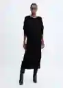 Vestido Vieira Negro Talla L Mujer Mango