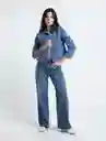  Chaqueta Maia Mujer Azul Indigo Medio Talla L Naf-Naf 