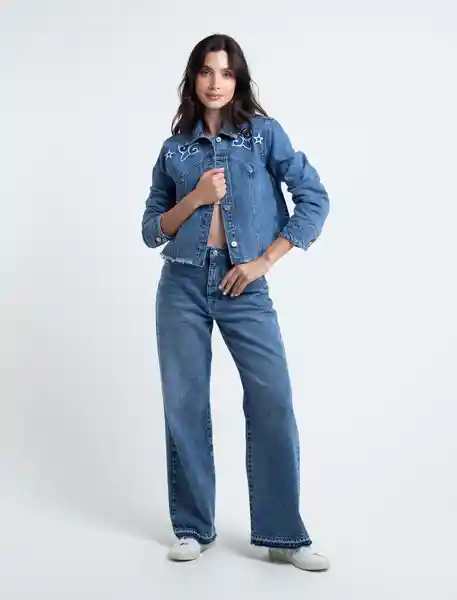  Chaqueta Maia Mujer Azul Indigo Medio Talla L Naf-Naf 