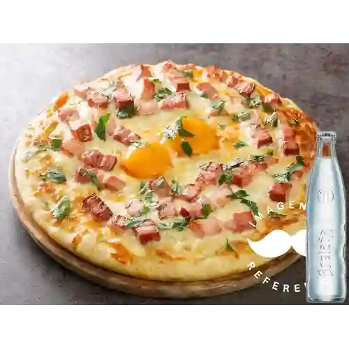 Combo pizza carbonara + bretaña 350 ml