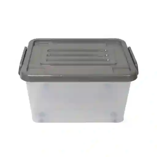 Cotidiana Caja Plastica Con Ruedas Transparente 13 L