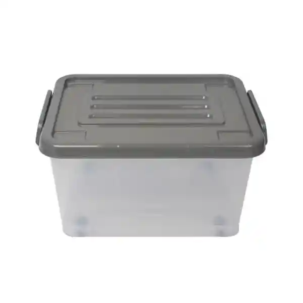 Cotidiana Caja Plastica Con Ruedas Transparente 13 L