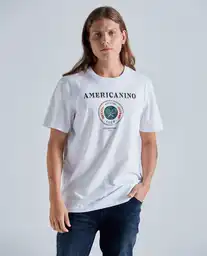  Camiseta Hombre Blanco Talla L 841E002 AMERICANINO 