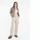  Pantalon Jamba Mujer Beige Polvo Claro Talla 12 Naf-Naf 