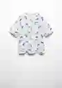 Camiseta Tarifa Off White Talla 06 Niños Mango