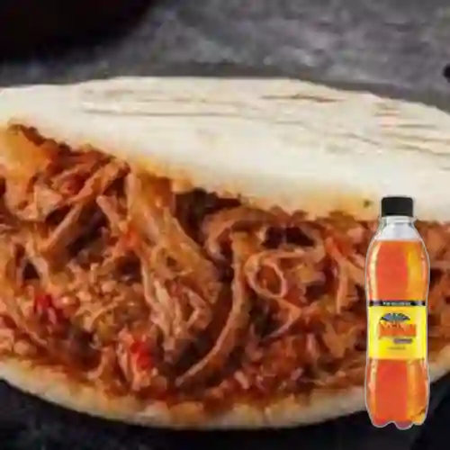 Combo Arepa c/ Carne Desmechada +Colombiana Zero 400ml
