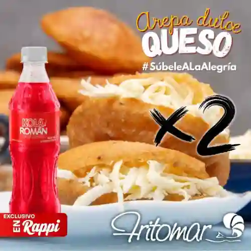 2 Arepas Rellenas de Queso + 1 Bebida