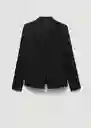 Blazer Americana Kalite Negro Talla M Mujer Mango