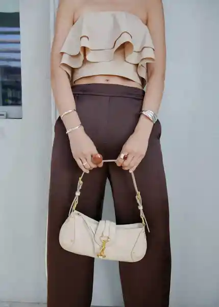 Bolso P Amazona Offwhite Talla 99 Mujer Mango