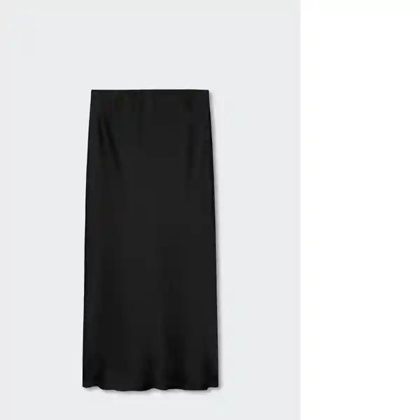 Falda Mia Negro Talla 24 Mujer Mango