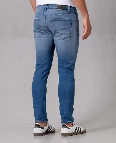 Jean Slim Hombre Azul Denim Medio T 36 40627 Rifle