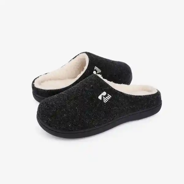 Inkanta Pantuflas Sherpa Hombre Negro M/L