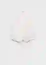 Chaleco Boreli Off White Talla S Mujer Mango