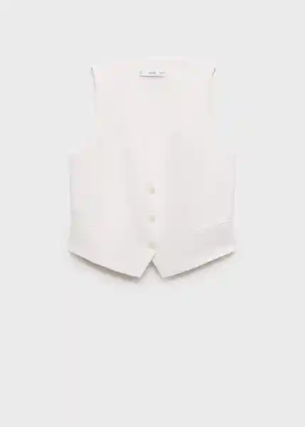 Chaleco Boreli Off White Talla S Mujer Mango