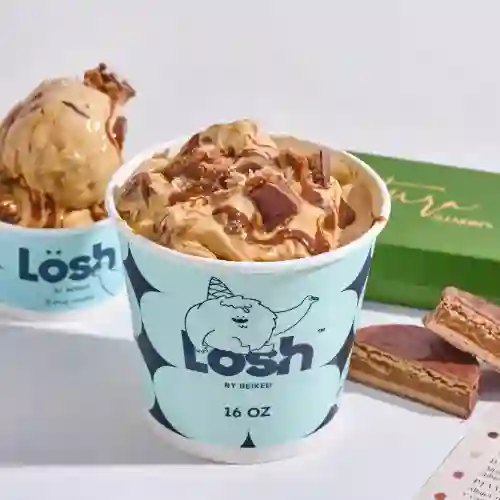 Gelato Losh Alfajor y Dulce de Leche