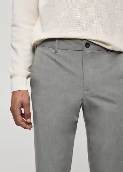 Pantalón Bologna Gris Talla 46 Hombre Mango