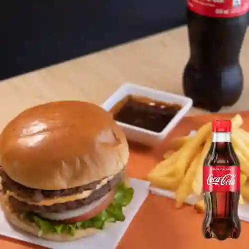 Combo Hamburguesa Doble Combo + Coca Cola 250Ml