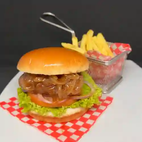 Combo Hamburguesa Cebolla Caramelizada